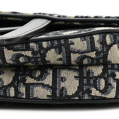 Christian Dior Oblique Mini Saddle Bag Blue 8 of 9