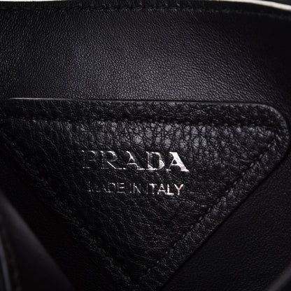 Prada Vitello Daino Soft Medium Dynamique Tote Black 5 of 5