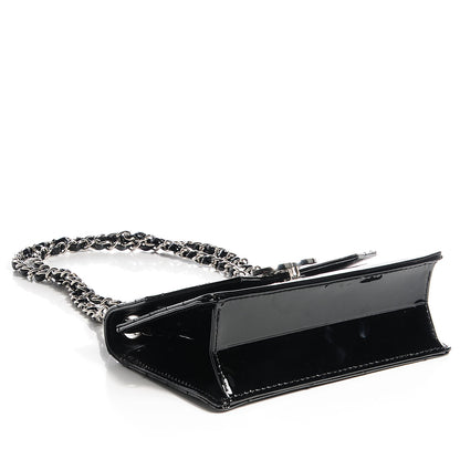 Chanel Patent Chevron Small Cutaway Flap Black 4 of 8
