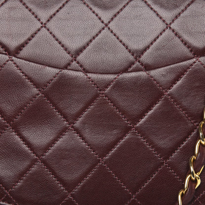 Chanel Lambskin Quilted Medium Double Flap Burgundy 13 of 18