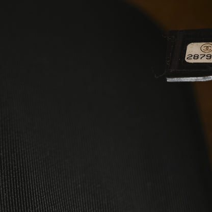 Chanel Shiny Crumpled Sheepskin Shearling CC Mania Zip Pouch Black Beige 7 of 8