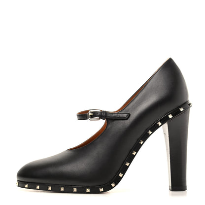 Valentino Garavani Calfskin Soul Rockstud Mary Jane 110mm Pumps 36 Black 1 of 9