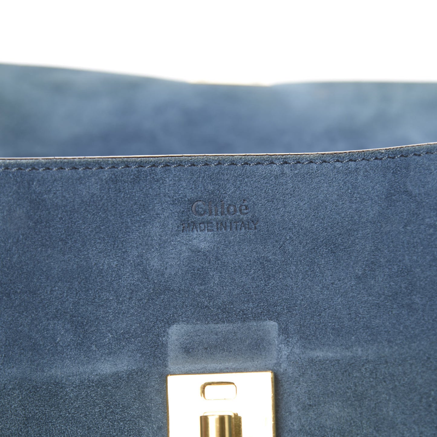 Suede Smooth Calfskin Mini Drew Shoulder Bag Majolica Blue