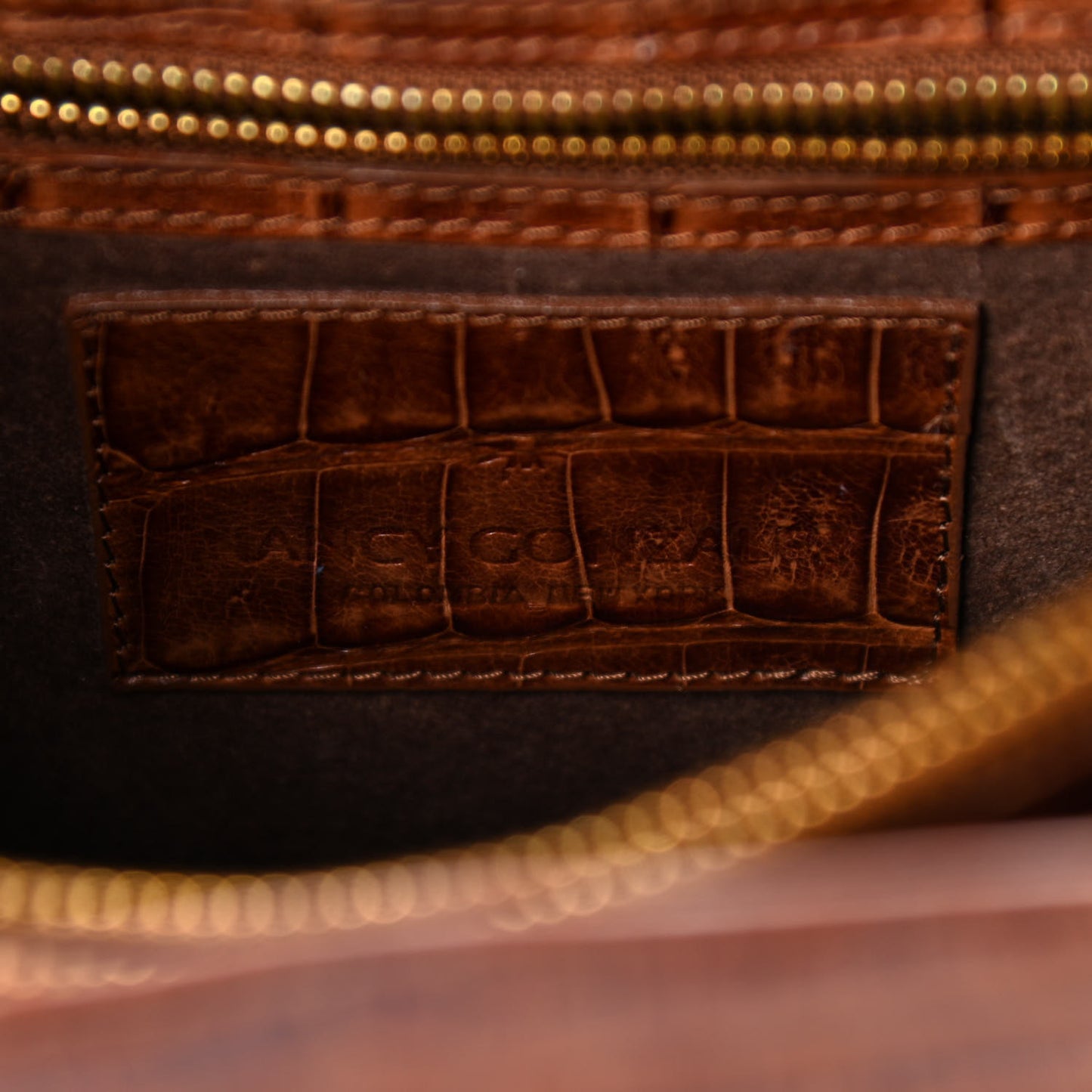 Crocodile Top Handle Brown
