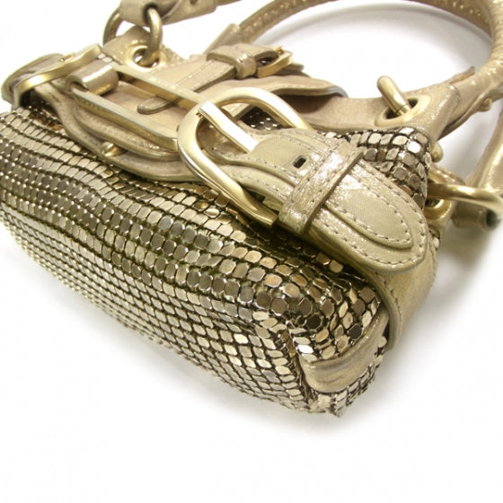Jimmy Choo Lame Chainmail Mini Tulita Gold 6 of 9