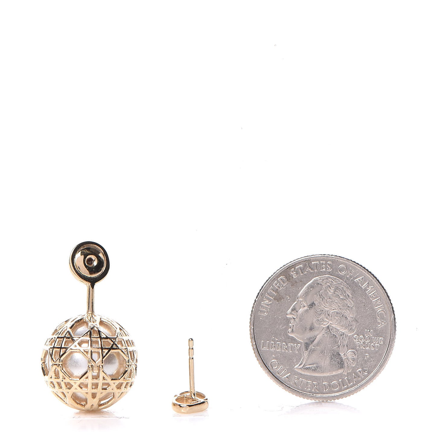 Pearl Secret Cannage Mise En Dior Tribales Earrings Gold