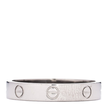 Cartier 18K White Gold 4mm LOVE Wedding Band Ring 61 9.5 2 of 3