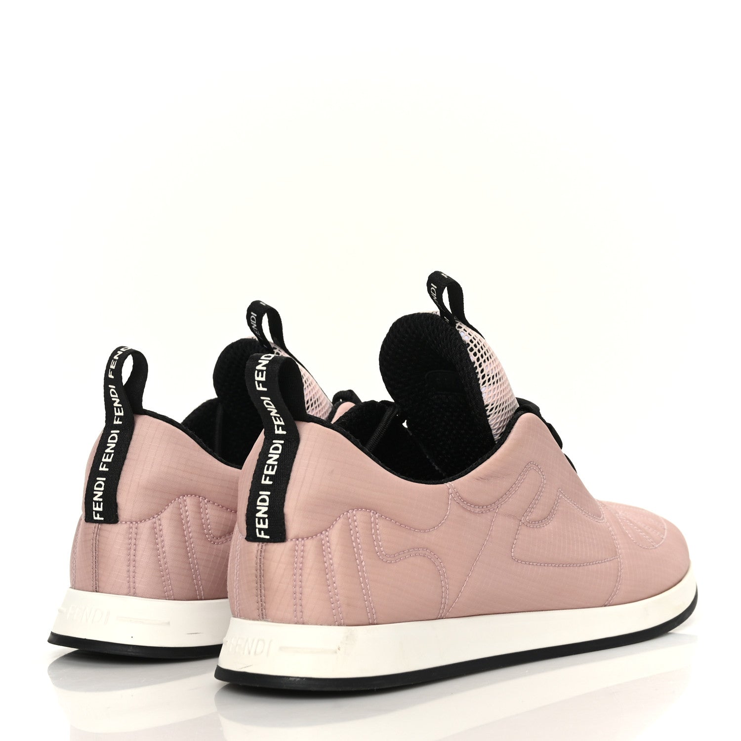 Fendi Nylon FFreedom Sneakers 36.5 White Rosa 4 of 7