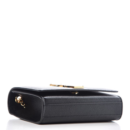 Saint Laurent Grain De Poudre Small Monogram Kate Satchel Black 4 of 9
