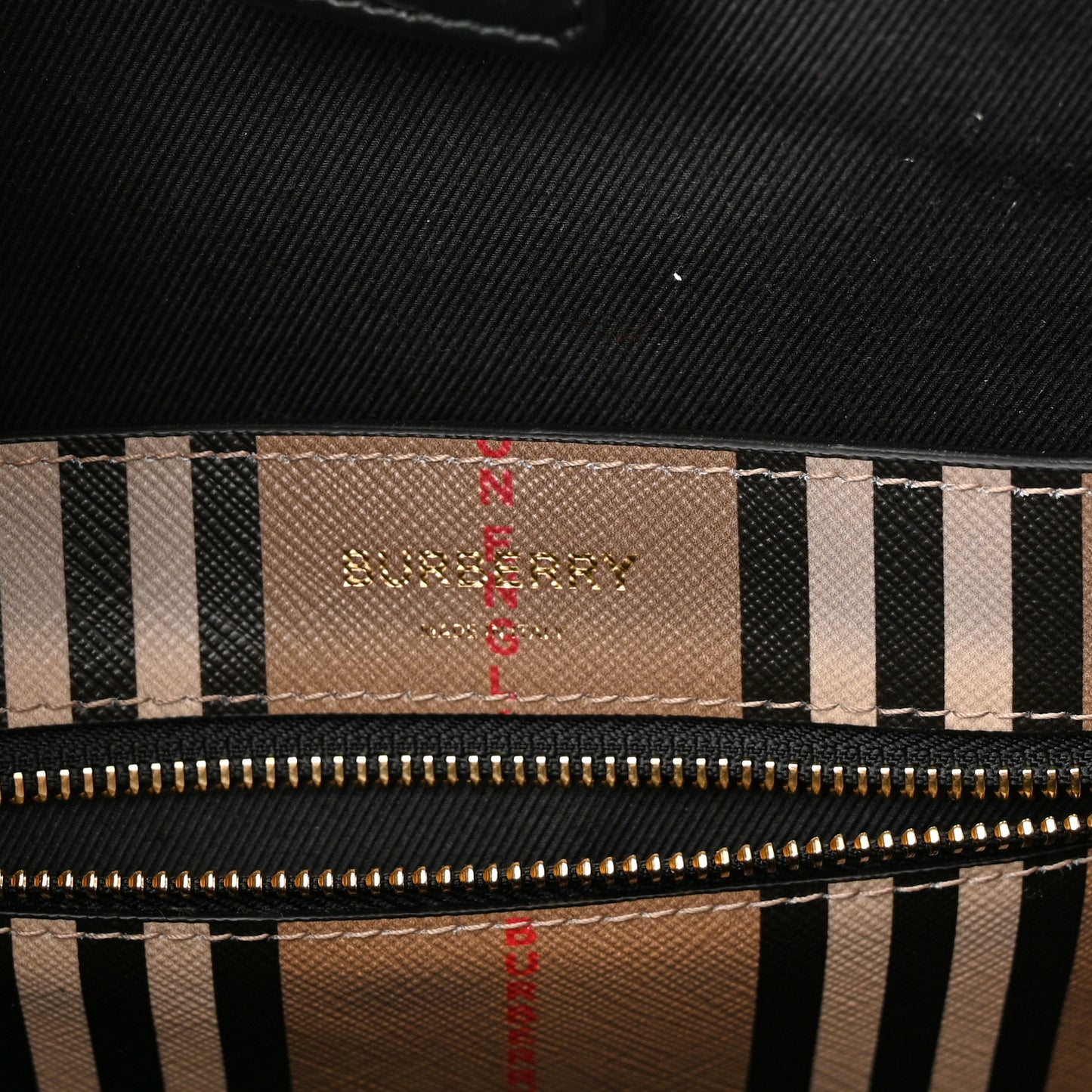 E-Canvas Stripe Book Tote Tan Archive Beige