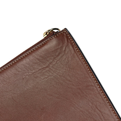 Gucci GG Supreme Monogram Web Kingsnake Embroidered Large Zip Pouch Brown 11 of 15