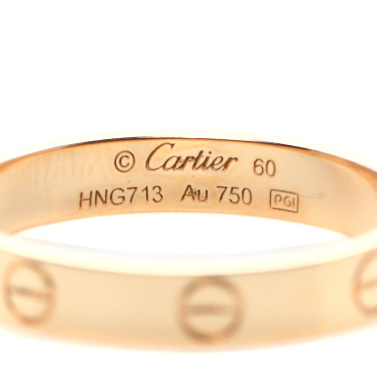 Cartier 18K Yellow Gold 3.5mm LOVE Wedding Band Ring 60 9 4 of 6