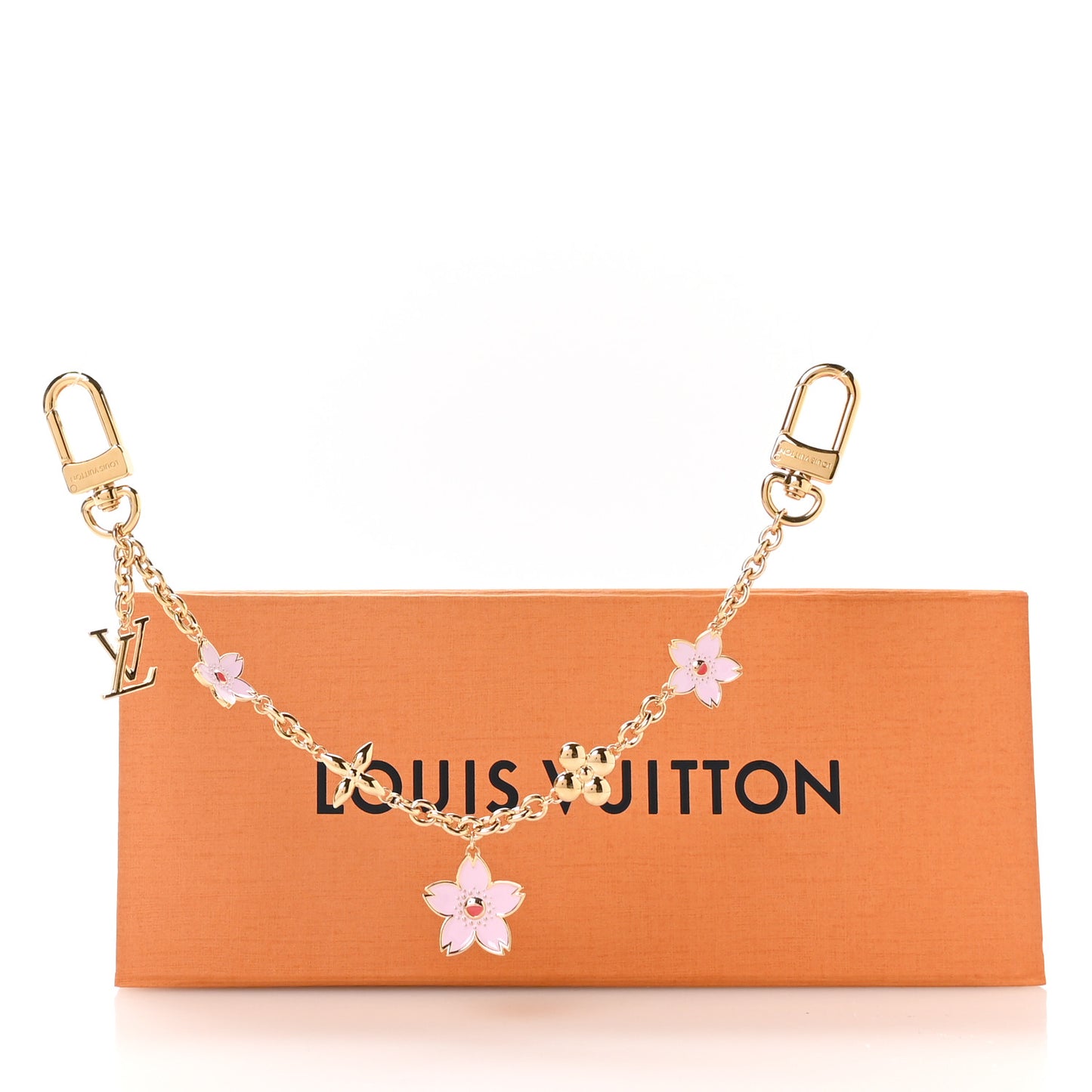 LV x TM Cherry Blossom Bag Chain Key Holder Rose Ballerine