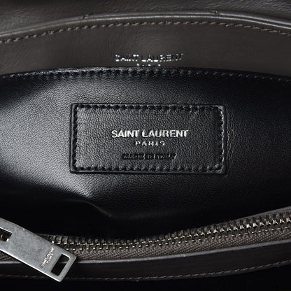 Saint Laurent Calfskin Y Quilted Monogram Small Loulou Chain Satchel Earth 7 of 7