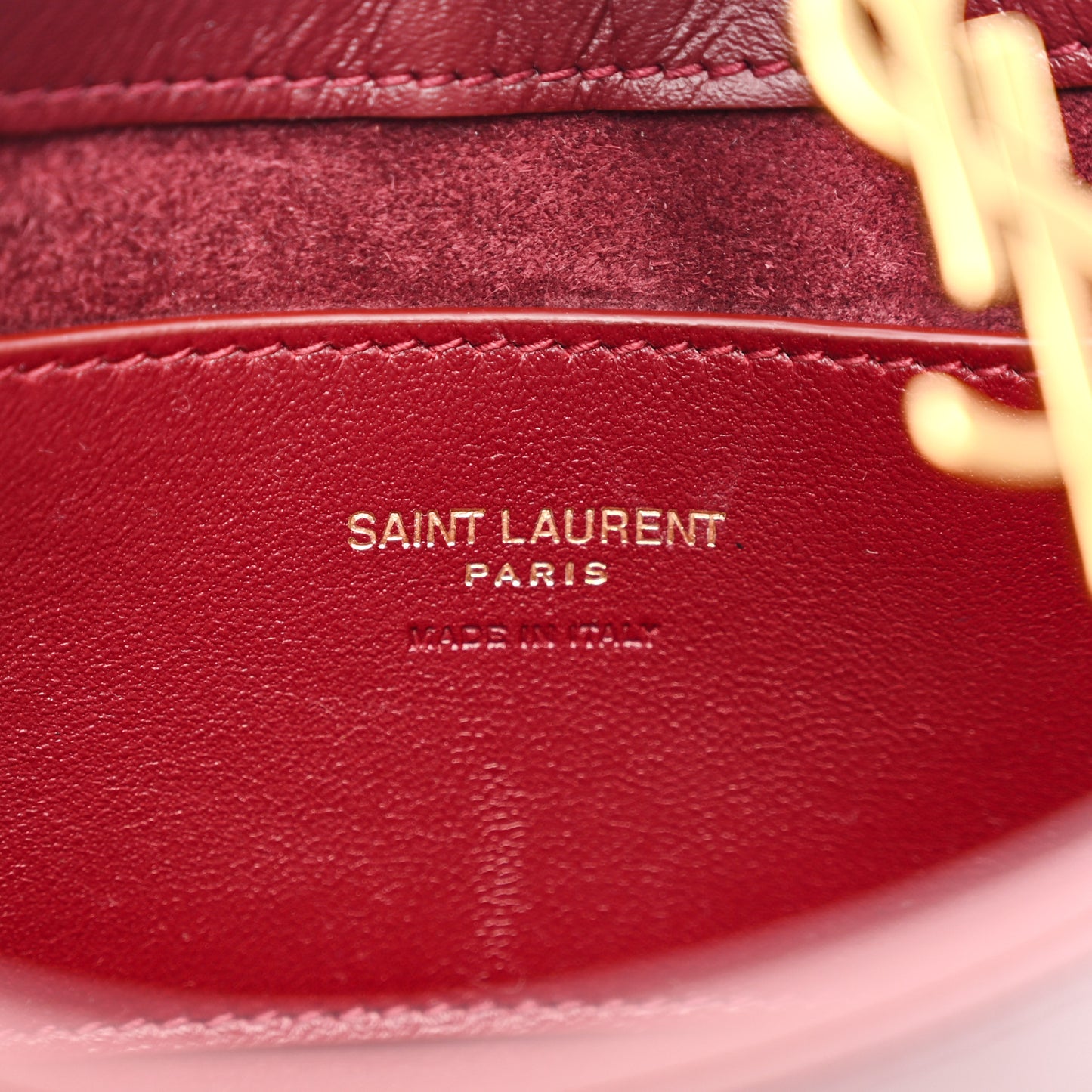 Patent Calfskin Le 5 A 7 Mini Hobo Red Grenat