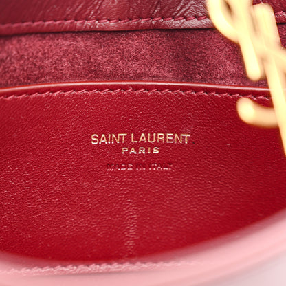 Saint Laurent Patent Calfskin Le 5 A 7 Mini Hobo Red Grenat 6 of 10