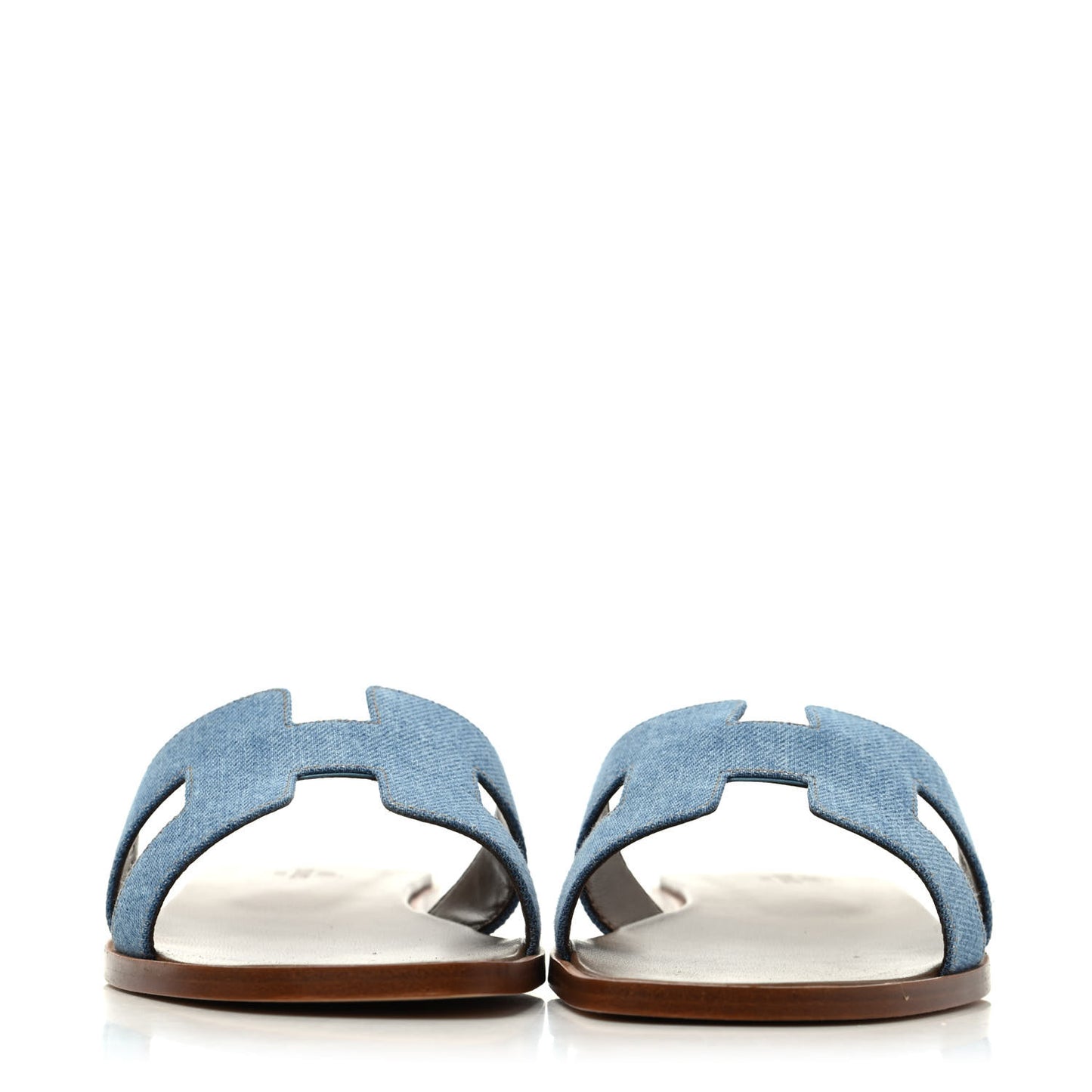 Denim Canvas Oran Sandals 39 Bleu Clair