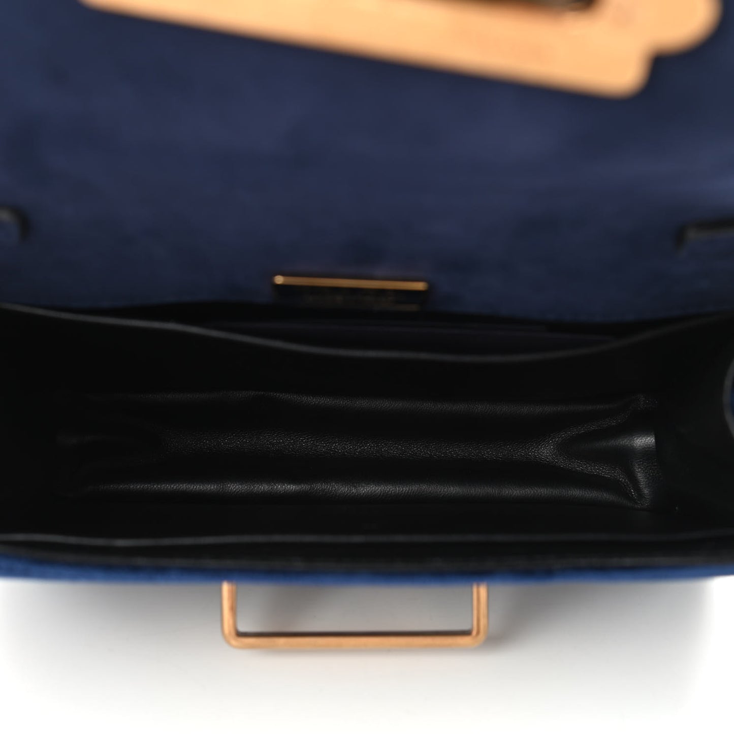 Velvet City Calf Saffiano Crystal Cahier Shoulder Bag Zaffiro Black