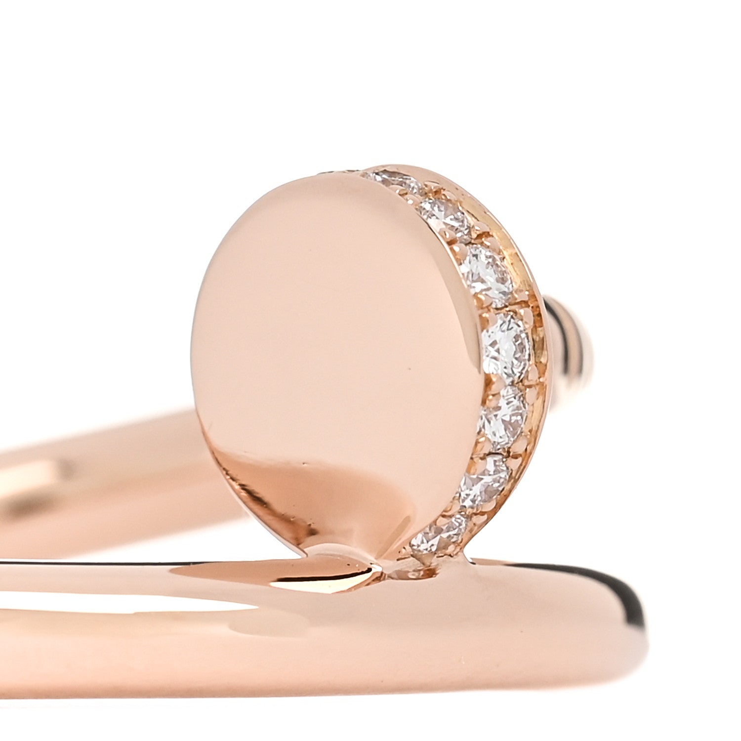 Cartier 18K Pink Gold Diamond Juste Un Clou Ring 50 5.25 4 of 5