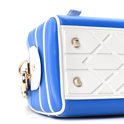 Christian Dior Calfskin Small Dior Vibe Zip Bowling Bag Blue 8 of 9
