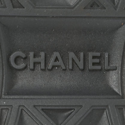 Chanel Nylon Suede Calfskin CC Sneakers 40 Black 7 of 11