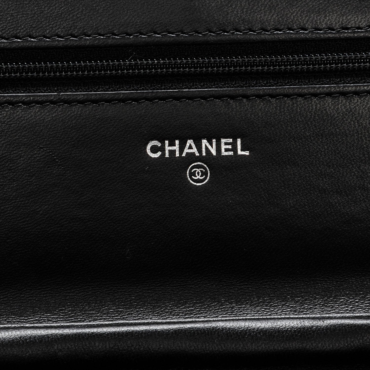 Chanel Lambskin Quilted Wallet On Chain WOC Black 6 of 8