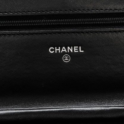 Chanel Lambskin Quilted Wallet On Chain WOC Black 6 of 8