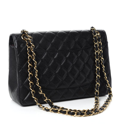 Chanel Caviar Quilted Jumbo Double Flap Black 4 of 12