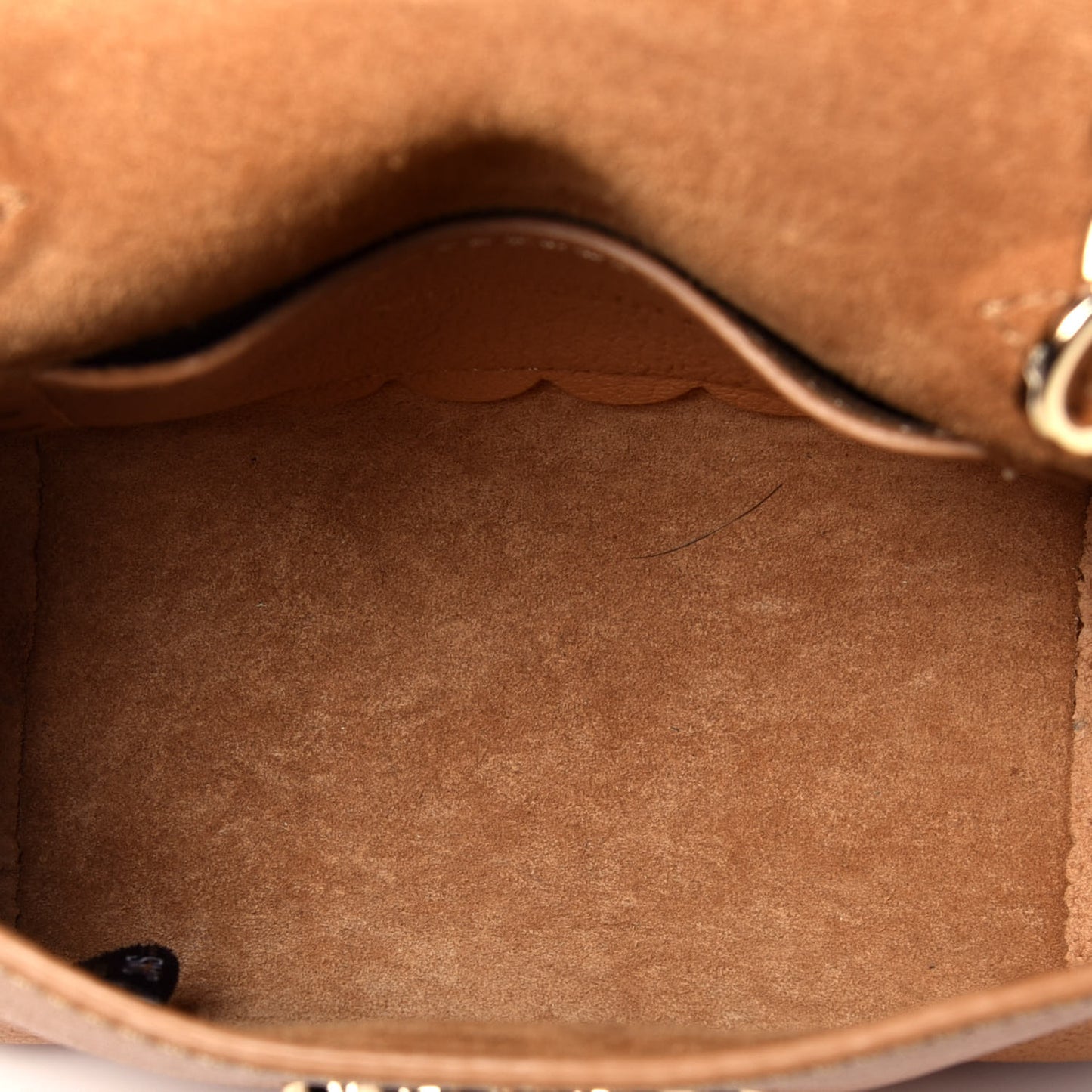 Soft Matte Pebbled Goatskin Mini Cecily Flower Lock Crossbody Bag Biscuit