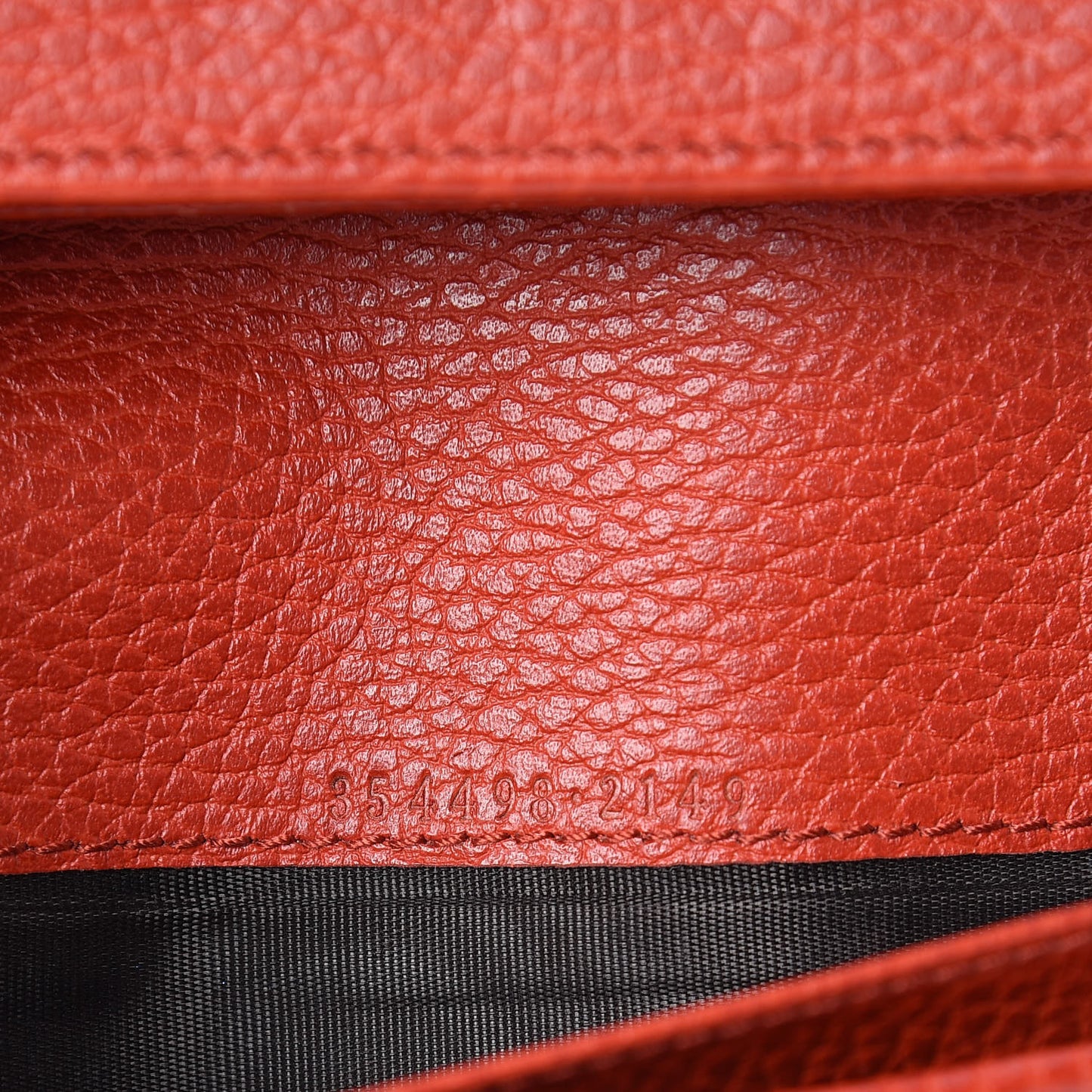 Pebbled Calfskin Continental Wallet Red