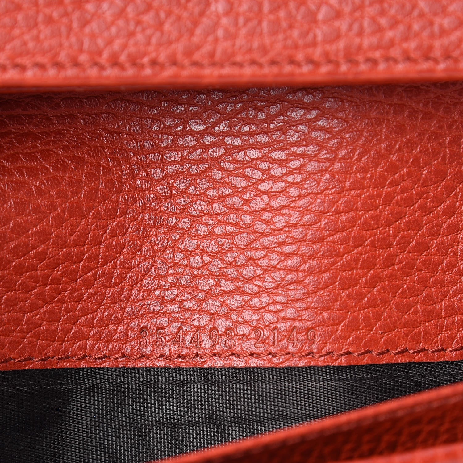 Gucci Pebbled Calfskin Continental Wallet Red 8 of 16