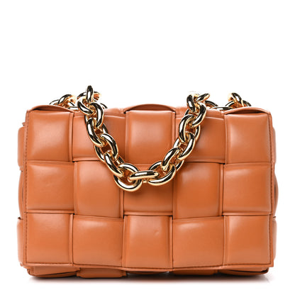 Bottega Veneta Lambskin Maxi Intreccio Padded Chain Cassette Crossbody Bag Clay 1 of 4