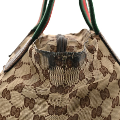 Gucci GG Monogram Small Web Handle Bucket Tote Dark Brown 11 of 15
