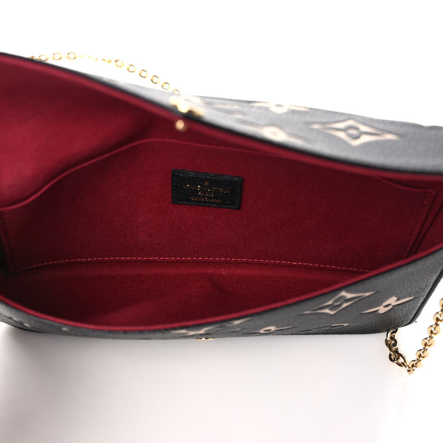 Louis Vuitton Empreinte Monogram Giant Felicie Pochette Black Beige 6 of 9