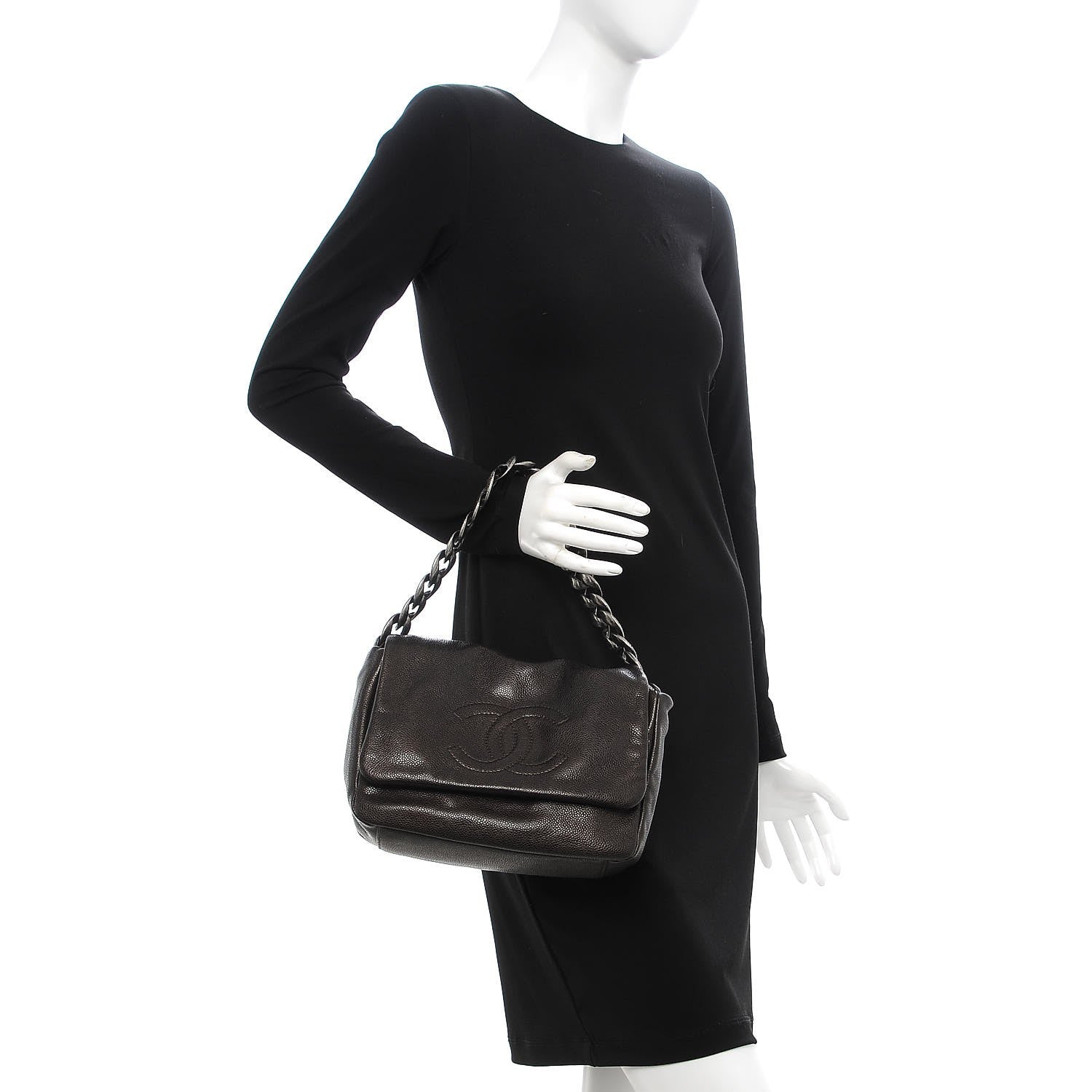 Chanel Caviar 31 Flap Dark Brown 2 of 6