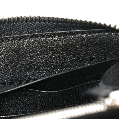 Gucci Sakai Be Green Calfskin Diagonal Stitched Blondie Zip Around Wallet Black 7 of 7