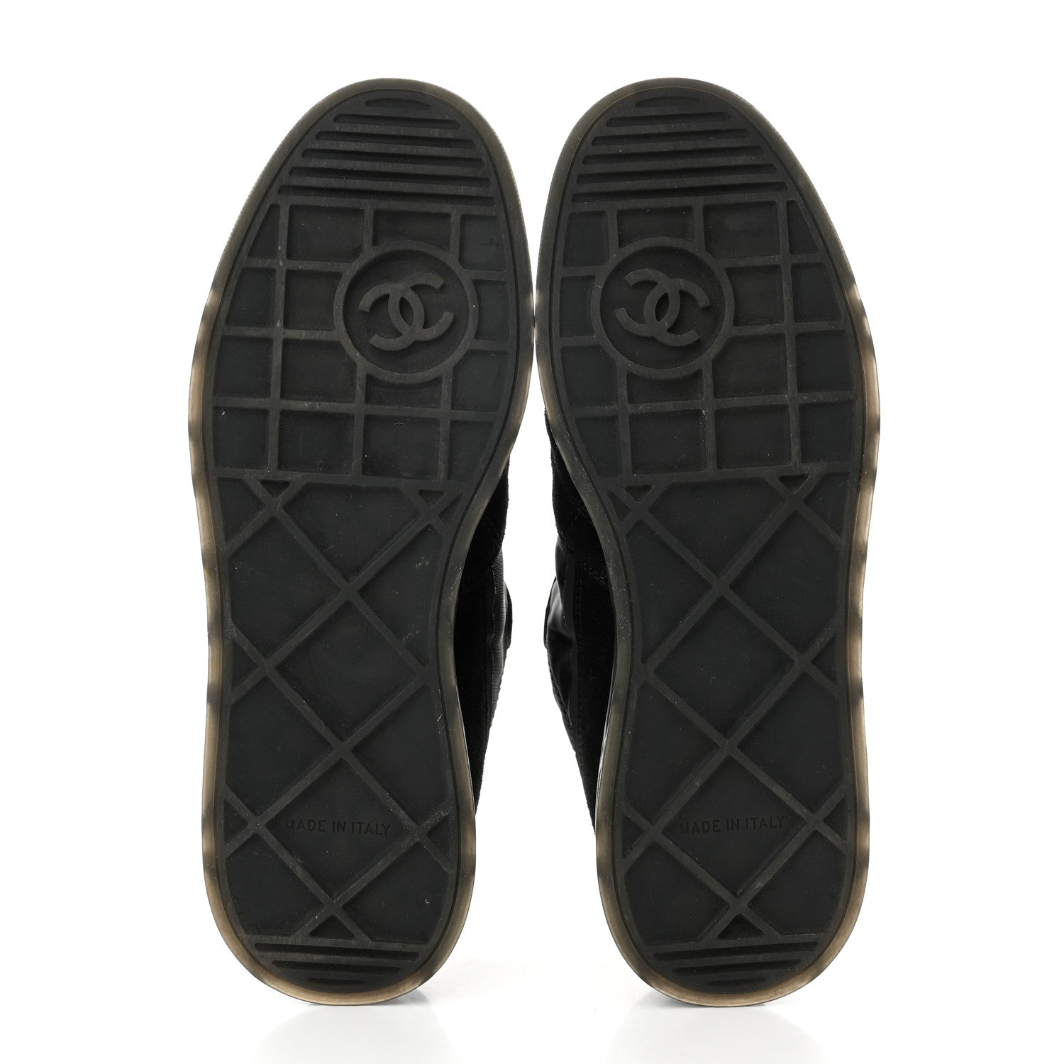 Chanel Suede Calfskin Quilted Sneakers 37 Black 5 of 10
