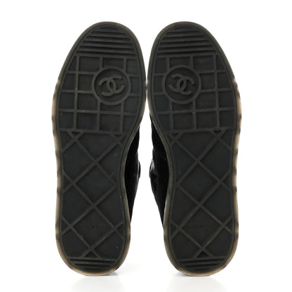 Chanel Suede Calfskin Quilted Sneakers 37 Black 5 of 10