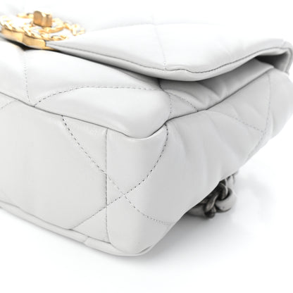 Chanel Lambskin Quilted Medium Chanel 19 Flap Grey 10 of 10