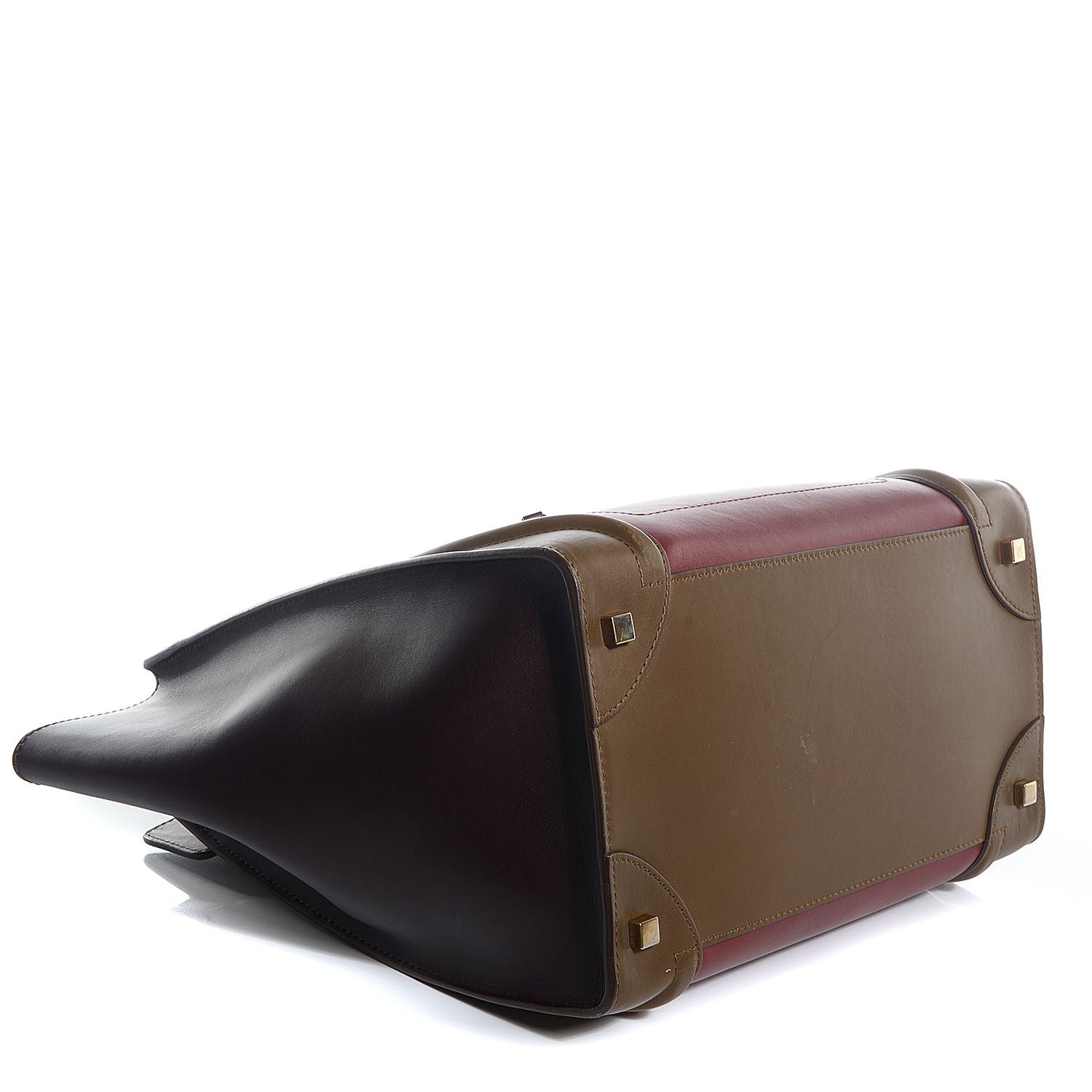 Celine Smooth Calfskin Mini Tri-Color Luggage Rust 4 of 9