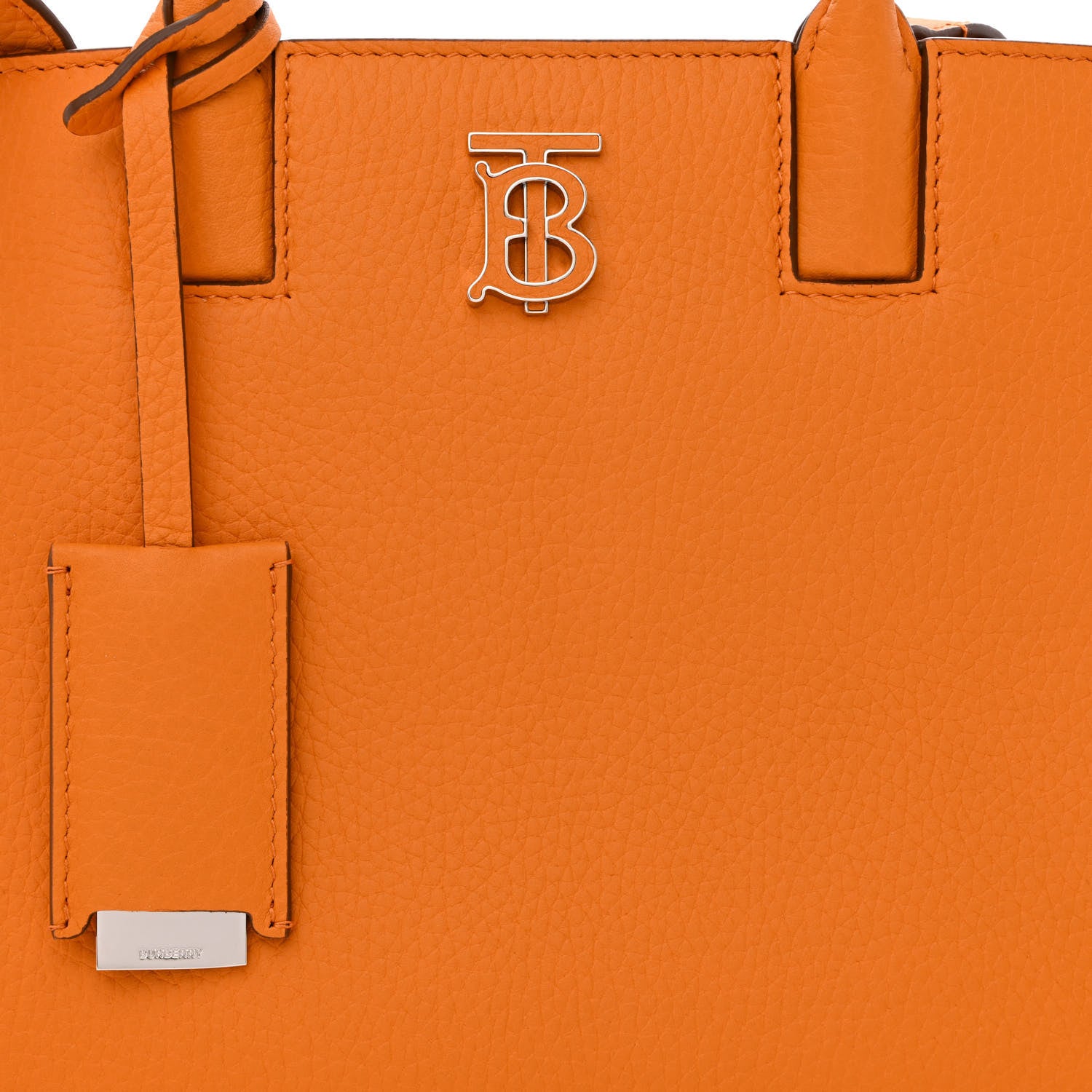 Burberry Grainy Calfskin Mini Frances Tote Orange 8 of 10