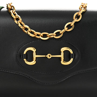 Gucci Azalea Calfskin Web Small Horsebit 1955 Crossbody Bag Black 8 of 11