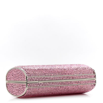 Judith Leiber Swarovski Crystal Minaudiere Clutch Pink 4 of 12