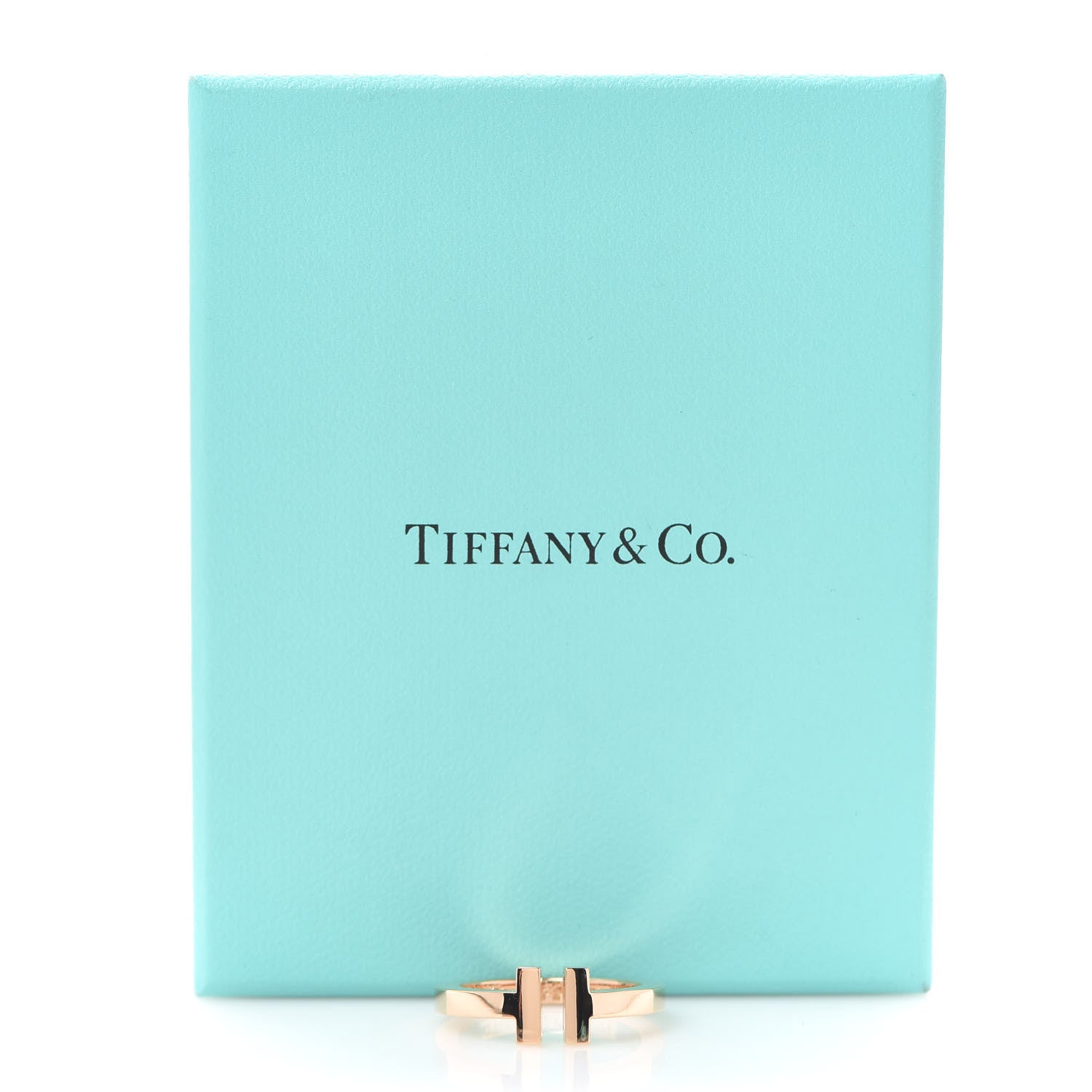 Tiffany 18K Rose Gold T Square Ring 58 8.25 5 of 5