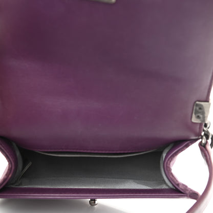 Chanel Velvet Quilted Small Boy Flap Purple 4 of 12