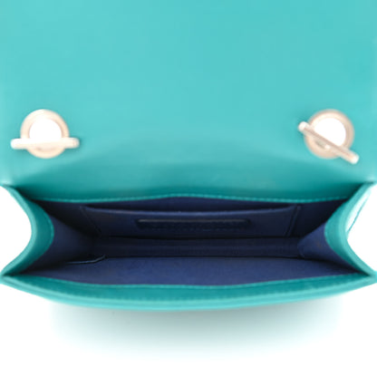 Chanel Plexiglass Patent Mini Boy Brick Flap Turquoise Navy 4 of 10