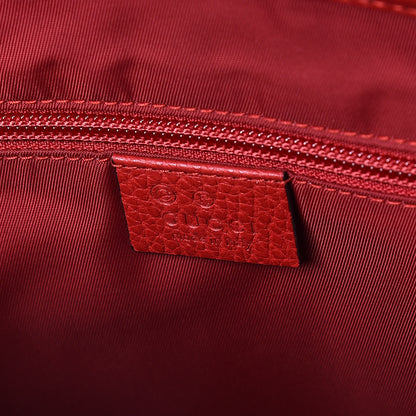 Gucci Nylon Monogram Double Buckle Flap Messenger Bag Vibrant Red 6 of 10