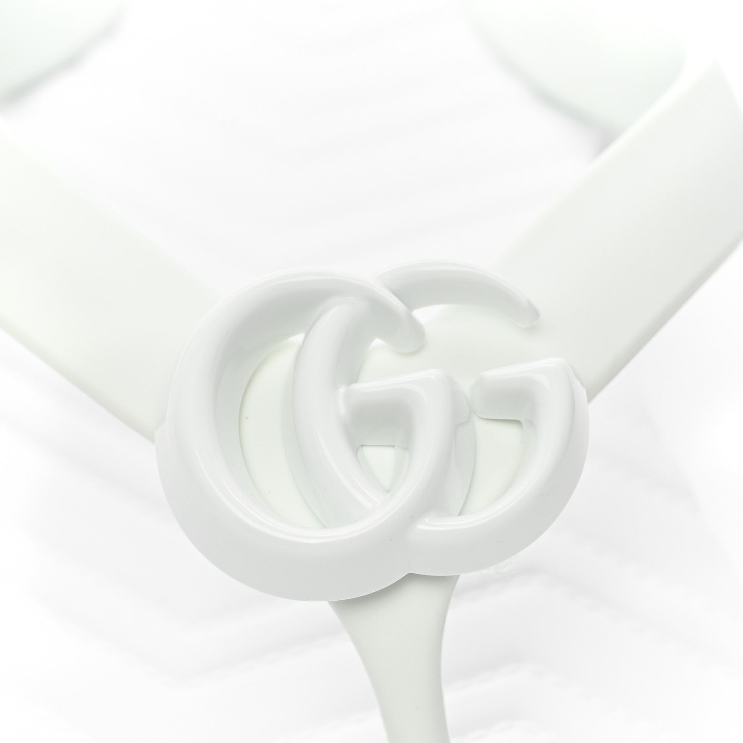 Gucci Rubber Chevron Mens GG Thong Flat Sandals 8 Great White 7 of 8