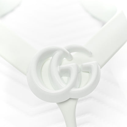 Gucci Rubber Chevron Mens GG Thong Flat Sandals 8 Great White 7 of 8