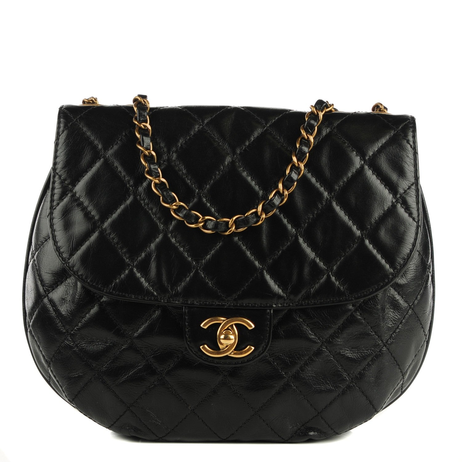 Chanel Calfskin Quilted Medium Bubble CC Flap Black 1 of 8
